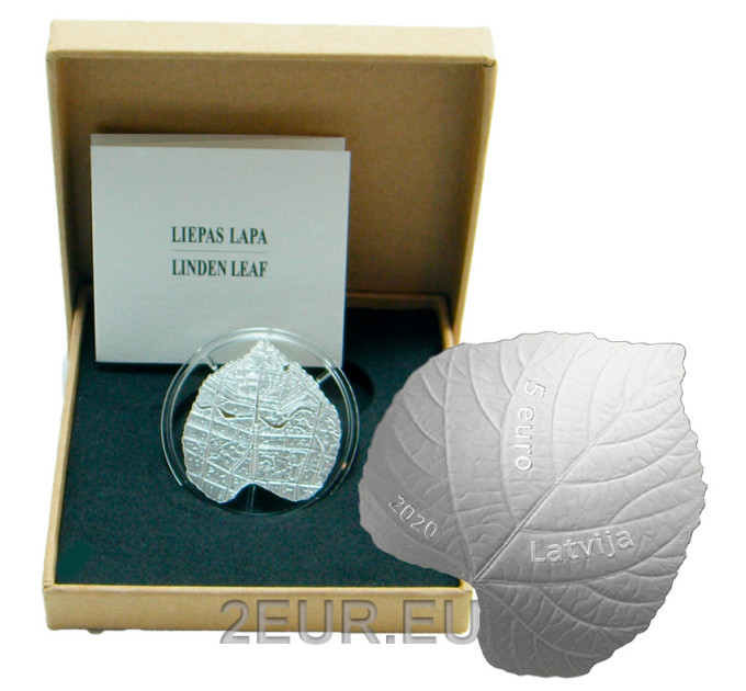 Letland 5 euro zilver proof 2020 - Lindenblad