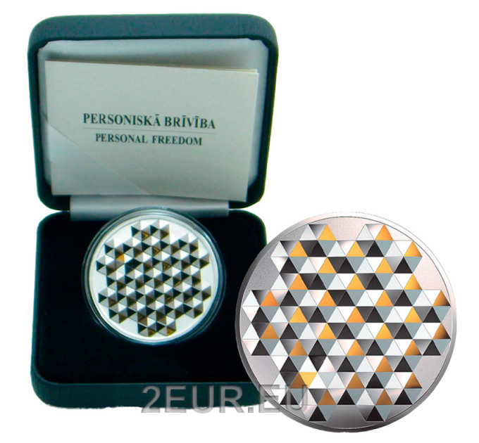 Letland 5 euro zilver proof 2020 - Persoonlijke vrijheid