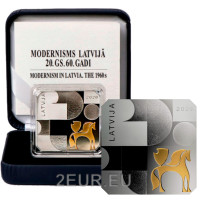 Letland 5 euro zilver proof 2020 - Modernisme in Letland - De jaren zestig
