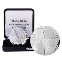 Letland 5 euro zilver proof 2022 - Vrijheid van Oekraïne
