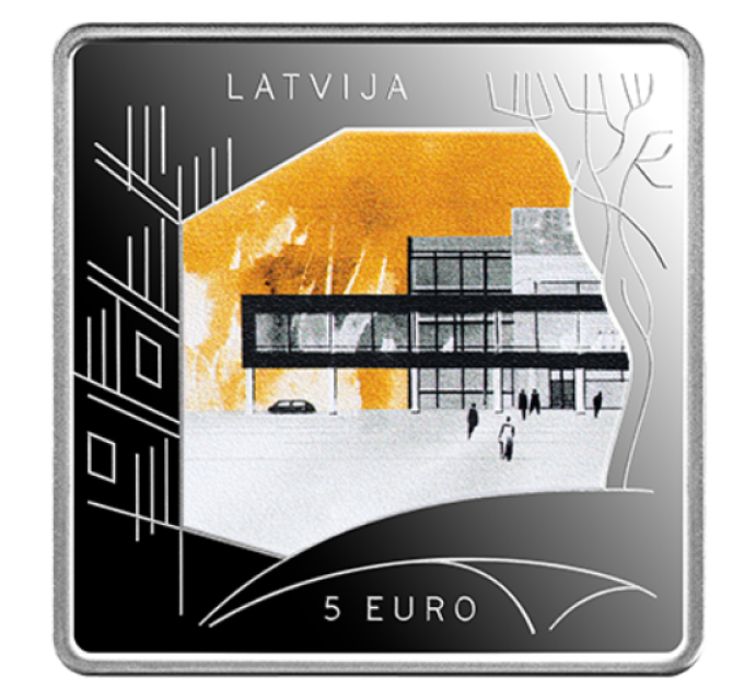 Letland 5 euro zilver proof 2024 - Het bouwen van het ongebouwde