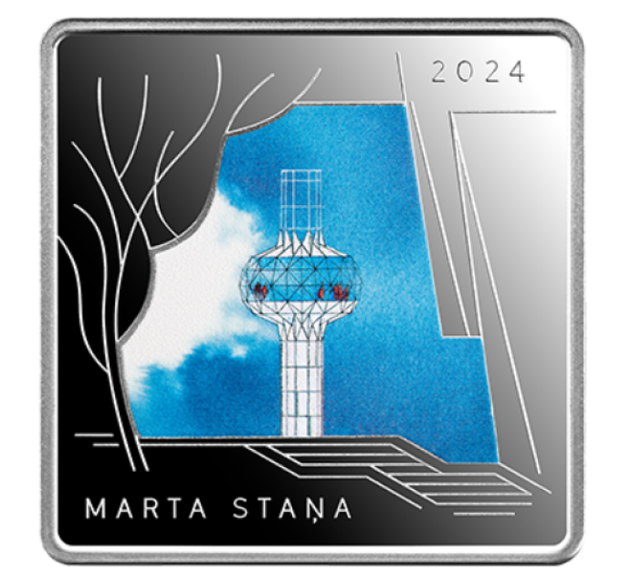 Letland 5 euro zilver proof 2024 - Het bouwen van het ongebouwde