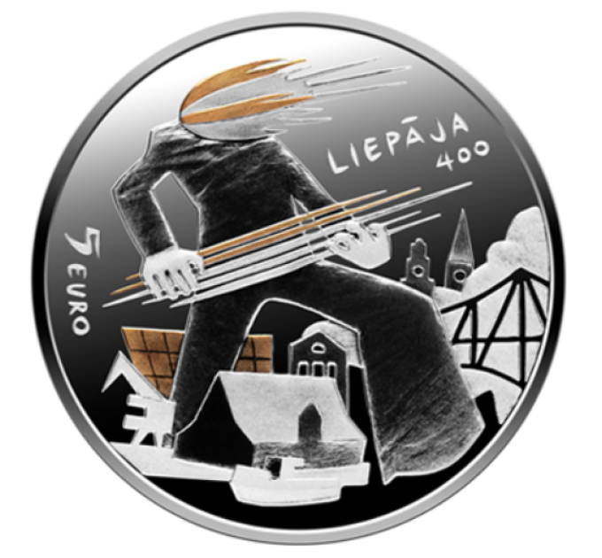 Letland 5 euro zilver proof 2025 - Zon en wind