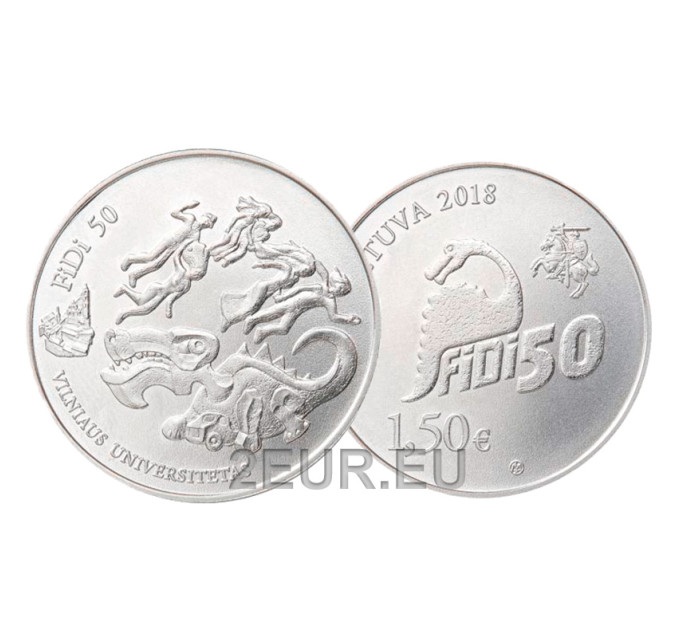  Litouwen 1,5 euro UNC 2018 - 50e Natuurkundigendag van de Universiteit van Vilnius