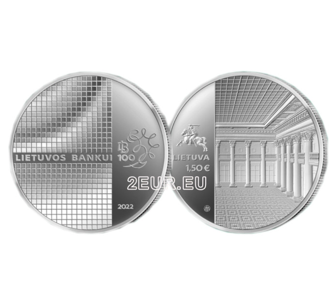 Litouwen 1,5 euro UNC 2022 - 100ste verjaardag van de Bank van Litouwen