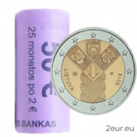 Litouwen 2 euro UNC rollen 2018 - 100e verjaardag van de onafhankelijkheid van de Baltische staten