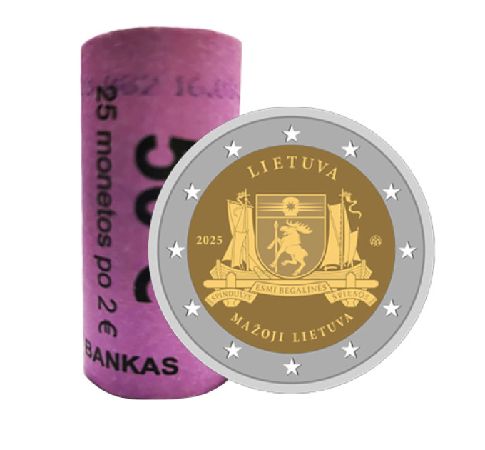 Litouwen 2 euro UNC rollen 2025 - Litouwen Minor