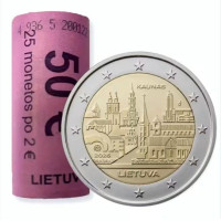 Litouwen 2 euro UNC rollen 2026 - KAUNAS