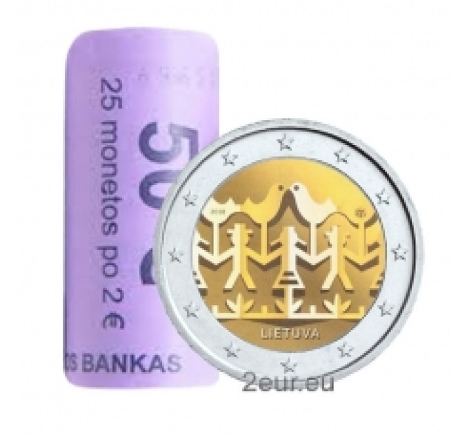 Litouwen 2 euro UNC rollen 2018 - Litouws lied en dansviering