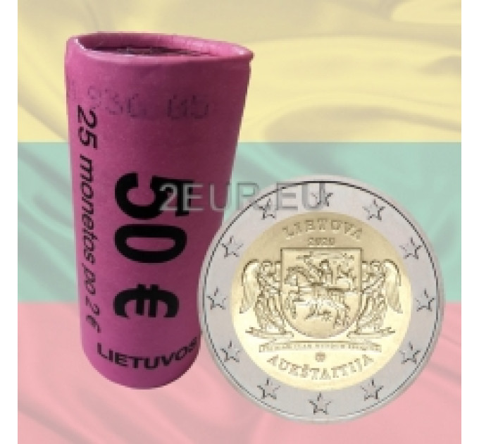 Litouwen 2 euro UNC rollen 2020 - Aukstaitija