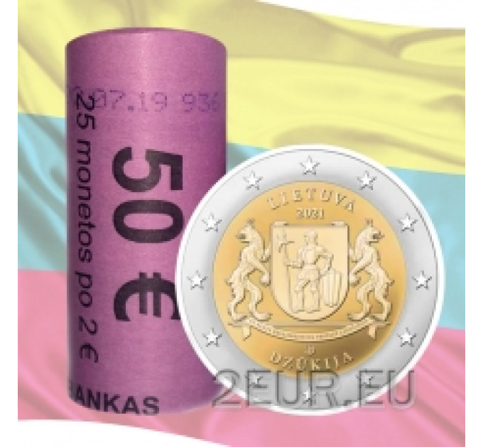 Litouwen 2 euro UNC rollen 2021 - Dzūkija