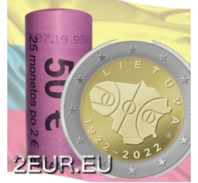 Litouwen 2 euro UNC rollen 2022 - 100 jaar basketbal in Litouwen
