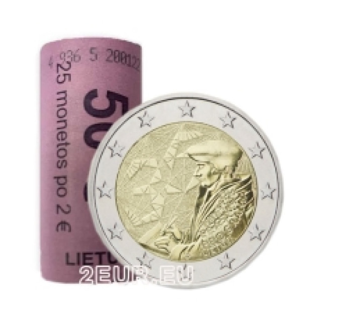 Litouwen 2 euro UNC rollen 2022 - 35 jaar Erasmus