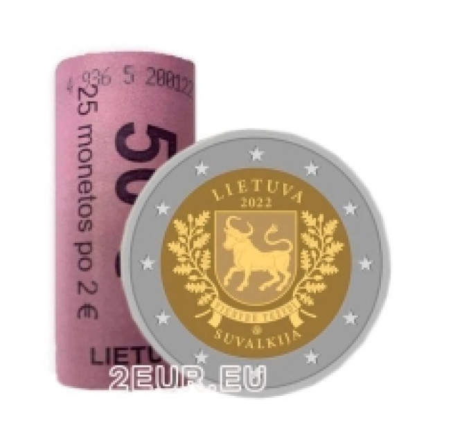 Litouwen 2 euro UNC rollen 2022 - Suvalkija