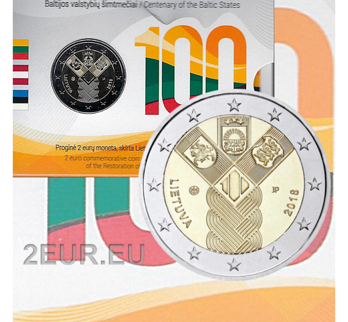 Litouwen 2 euro BU 2018 - 100 jaar onafhankelijkheid van de Baltische staten
