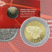 Litouwen 2 euro BU 2022 - 100 jaar basketbal in Litouwen Litouwen 2 euro BU 2022 - 100 jaar basketbal in Litouwen