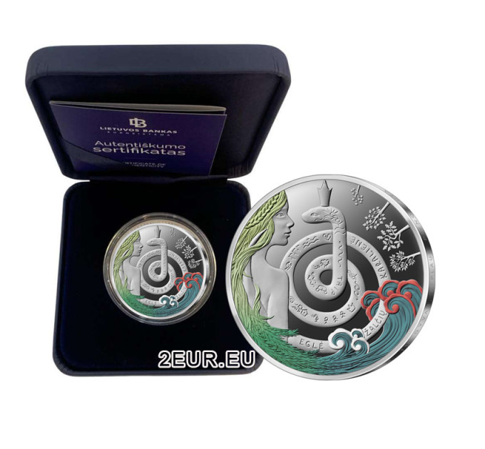 Litouwen 5 euro zilver proof 2021 - Eglė - Koningin van de slangen