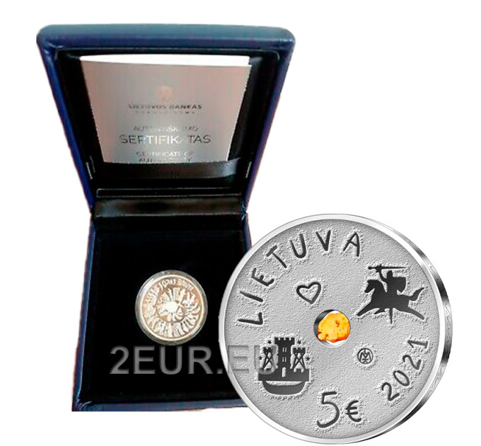 Litouwen 5 euro zilver proof 2021 - Zeefestival