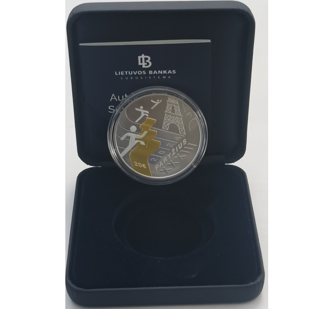 Litouwen 20 euro zilver proof 2024 - XXXIII Olympische Spelen in Parijs en de 100ste verjaardag van de Litouwse Olympische Beweging