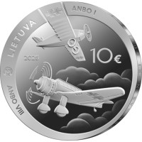 Litouwen 10 euro zilver proof 2025 - ANBO-vliegtuigen - 100 jaar Litouwen 10 euro zilver proof 2025 - ANBO-vliegtuigen - 100 jaar