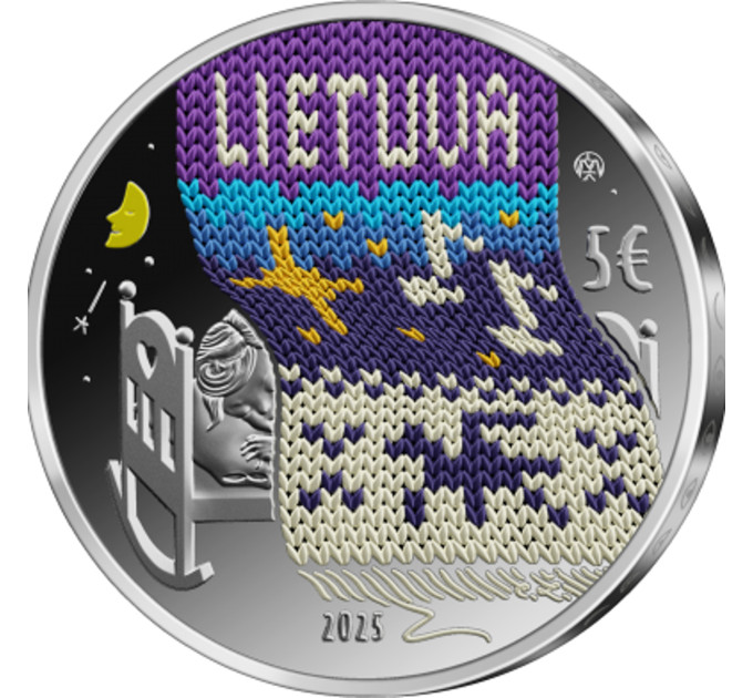 Litouwen 5 euro zilver proof 2025 - Slaapliedje
