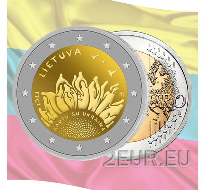 Litouwen 2 euro UNC 2023 - Samen met Oekraïne