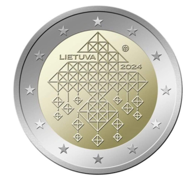 Litouwen 2 euro UNC 2024 - Rieten tuinen