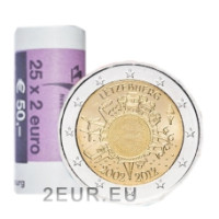 Luxemburg 2 euro UNC rollen 2012 - 10 jaar euro