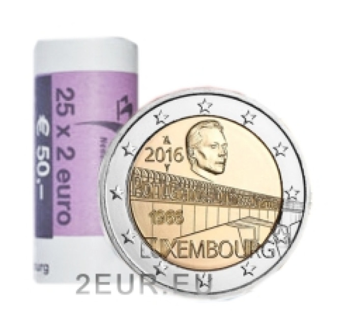 Luxemburg 2 euro UNC rollen 2016 - Brug "Groothertogin Charlotte"