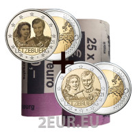 Luxemburg 2 euro UNC rollen 2021 - 40e huwelijksverjaardag van groothertog Henri en groothertogin Maria Teresa