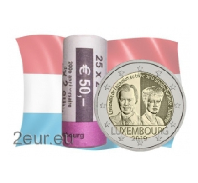 Luxemburg 2 euro UNC rollen 2019 - 100e verjaardag van de aankomst op de troon en het huwelijk van groothertogin Charlotte