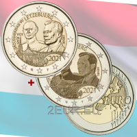 Luxemburg 2 euro UNC 2021 - 100ste verjaardag van de geboorte van groothertog Jean relief+photo