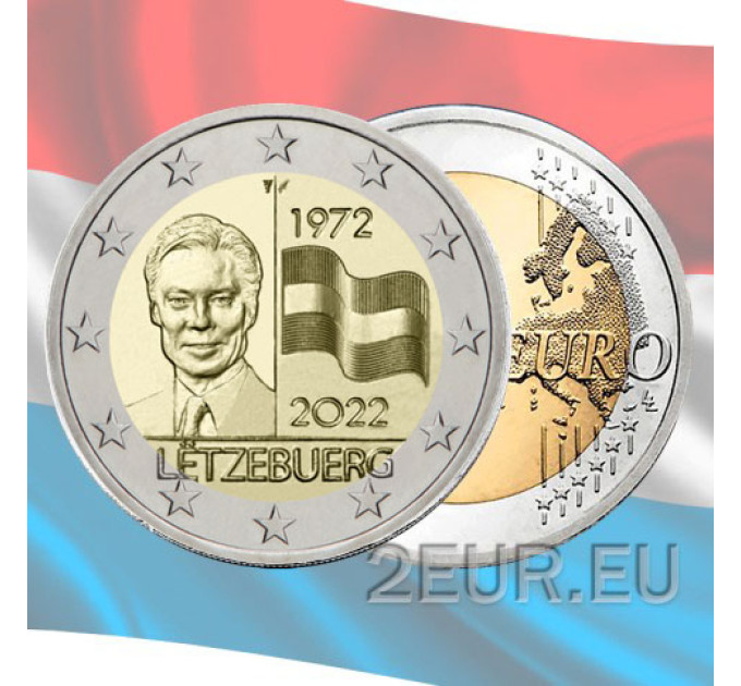 Luxemburg 2 euro UNC 2022 - 50 jaar Luxemburgse vlag