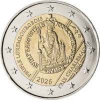 Luxemburg 2 euro UNC 2026 - 40e verjaardag van de toekenning van de internationale Charlemagne-prijs aan het Luxemburgse volk