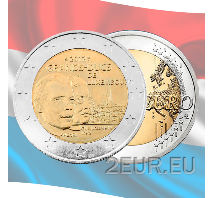 Luxemburg 2 euro UNC 2012 - 100e verjaardag van de dood van groothertog Guillaume IV