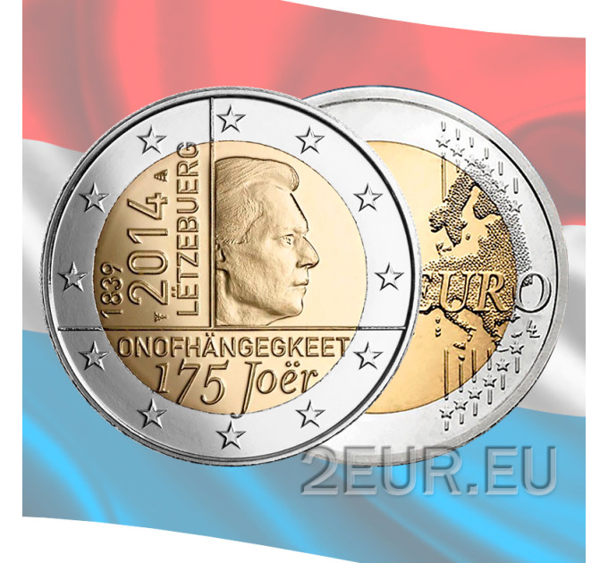 Luxemburg 2 euro UNC 2014 - 175e verjaardag van de onafhankelijkheid van het Groothertogdom Luxemburg