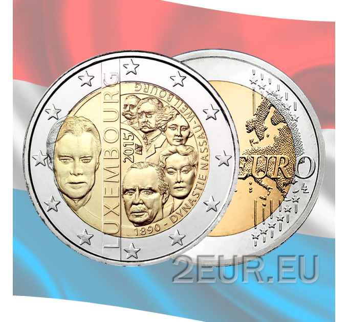 Luxemburg 2 euro UNC 2015 - 125-jarig jubileum van het Huis Nassau-Weilburg