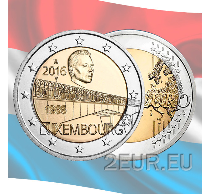 Luxemburg 2 euro UNC 2016 - 50e verjaardag van de groothertogin Charlotte Bridge