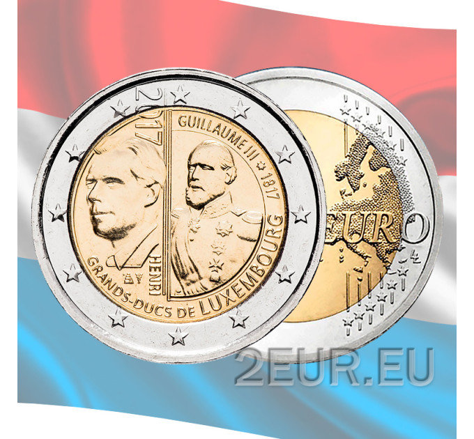 Luxemburg 2 euro UNC 2017 - 200 jaar sinds de geboorte van groothertog Willem III
