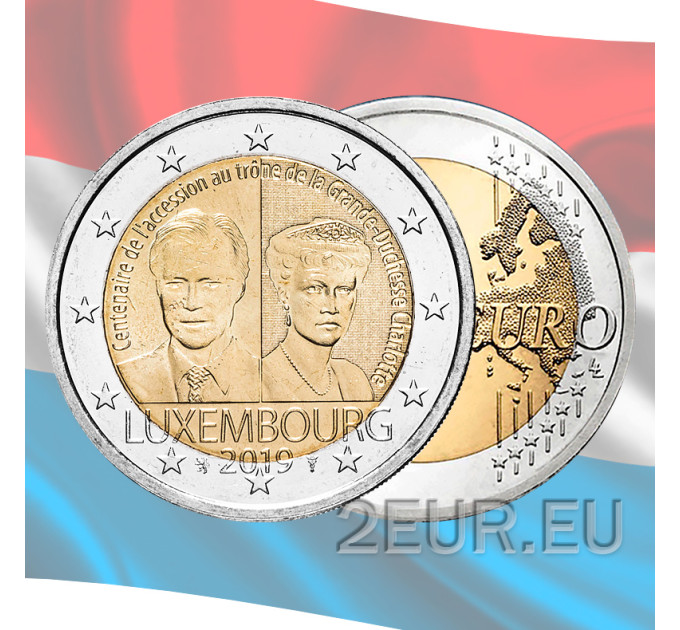 Luxemburg 2 euro UNC 2019 - 100e verjaardag van de troonsbestijging van groothertogin Charlotte