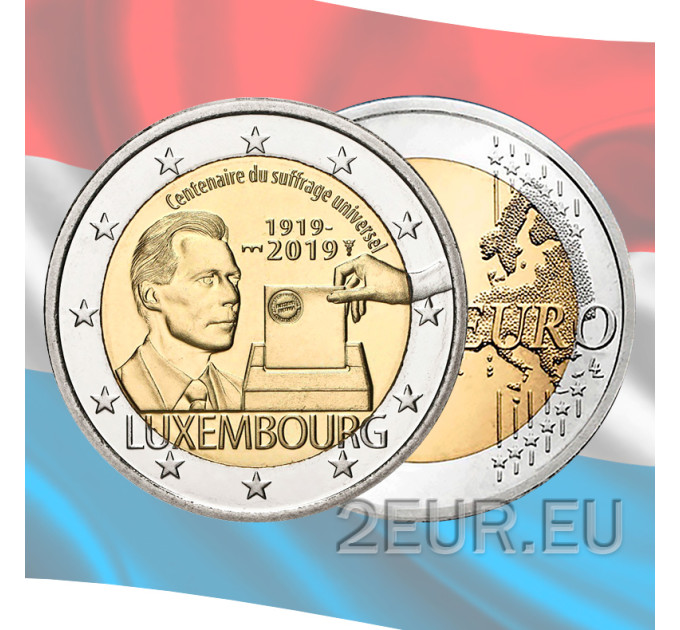 Luxemburg 2 euro UNC 2019 - Honderdjarig bestaan van het universele stemrecht