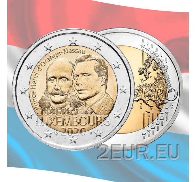 Luxemburg 2 euro UNC 2020 - 200ste verjaardag van de geboorte van Prins Hendrik van Oranje-Nassau
