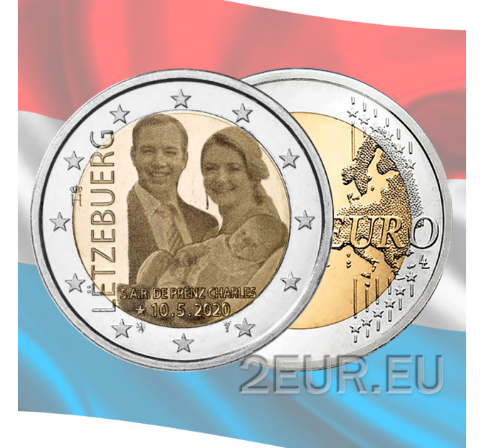 Luxemburg 2 euro UNC 2020 - Geboorte van Prins Charles photo foto