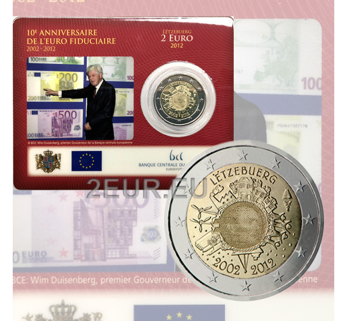 Luxembourg 2 euro BU 2012 - 10 jaar eurocontant geld