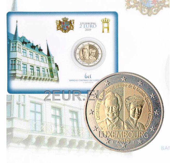 Luxembourg 2 euro BU 2019 - 100e verjaardag van de troonsbestijging van groothertogin Charlotte