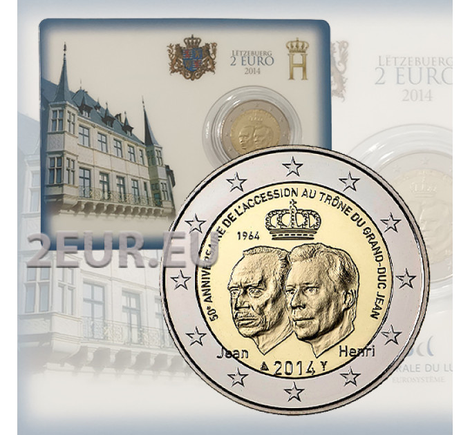 Luxembourg 2 euro BU 2014 - 50e verjaardag van de troonsbestijging van groothertog Jean