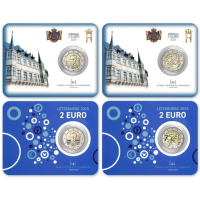 Luxembourg 2 euro BU 2025 - 75e verjaardag van de Schumanverklaring + 25e verjaardag van de troonsbestijging van groothertog Henri