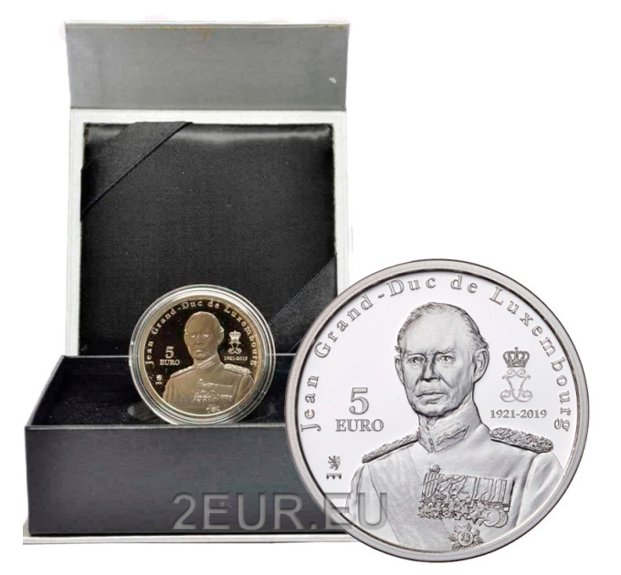 Luxemburg 5 euro zilver BU 2019 - Groothertog Jean