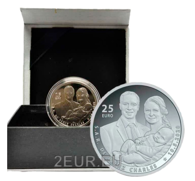 Luxemburg 25 euro zilver BU 2020 - Geboorte van Prins Charles