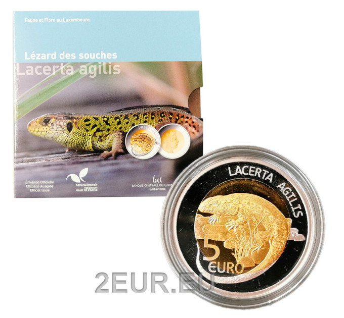 Luxemburg 5 euro zilver BU 2021 - Lacerta